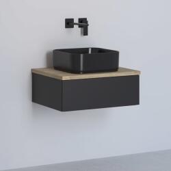 Kronenbach Cube dulap cu blat 61x48.7x44.5 cm sub chiuveta pe perete negru-stejar KBWTKOWTL611SMGH (KBWTKOWTL611SMGH)