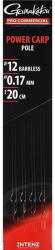 Gamakatsu Carlige legate Gamakatsu Power Carp Pole nr. 14 0.17mm 20cm 8buc (GK.185241.1420.17)