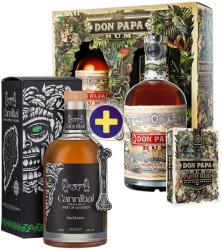 Don Papa Playing Cards Set 40% 0, 7l GB + Cannibal Backbone - Citrus & Rhum 0, 7l 40% GB szett