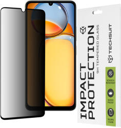 Techsuit - 111D Privacy Teljes Ragasztós Fólia - Xiaomi Redmi 13C 4G / 13C 5G / Poco C65 / Poco M6 - Fekete