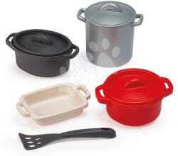 Ecoiffier Set de oale pentru bucătărie 100% Chef Écoiffier 8 piese cu tavă de copt și spatulă de la 18 luni (ECO10990) Bucatarie copii