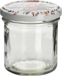 Gastro befőttesüveg 165 ml, csavaros tető nyári virágmintával, 6 darabos készlet