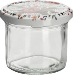 Gastro befőttesüveg 125 ml, csavaros tető nyári virágmintával, 6 darabos készlet