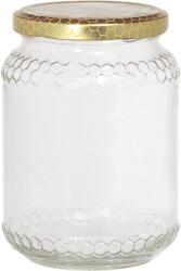 Gastro mézesüveg 1 kg, kupak méhsejt mintával, 6 darabos készlet