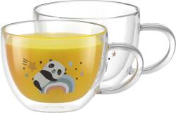 Siguro bögre duplafalú üvegből, Panda, 280 ml, 2 darab (SGR-GW-D280Zb)