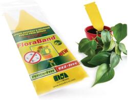 Papírna Moudrý FLORABAND Ragasztós nyilak a virágok kártevőktől való védelmére, 5 darab 4, 7×14, 8 cm - alza