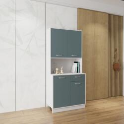 haaus Bufet Oma, Verde Petrol/Alb, L 84 cm (920388)