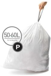 simplehuman Zsinóros szemeteszsákok 50-60 l, P típusú - 20 db, fehér (CW0175)