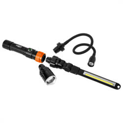 NEO TOOLS Akkus 3az1-ben vizsgálólámpa, tölthető, 350lum cob led, 3w, ip44 (99-107) - olaj
