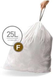 simplehuman Zsinóros szemeteszsákok 25 l, F típusú - 20 db, fehér (CW0165)