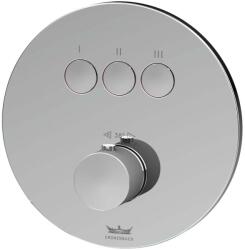 Kronenbach Smart Push kád és zuhany csaptelep süllyesztett z termosztáttal króm 19044003CR (19044003CR)