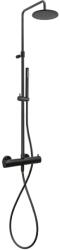 Kronenbach Lima 2.0 Black zuhany készlet fal termosztáttal trópusi zuhany opcióval fekete 100.2821 SM (1002821SM)
