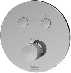 Kronenbach Smart Push kád és zuhany csaptelep süllyesztett z termosztáttal króm 19044002CR (19044002CR)