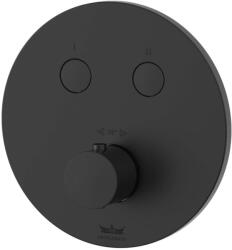 Kronenbach Smart Push kád és zuhany csaptelep süllyesztett z termosztáttal fekete 19044002SM (19044002SM)