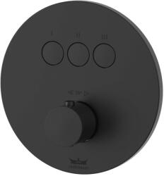 Kronenbach Smart Push kád és zuhany csaptelep süllyesztett z termosztáttal fekete 19044003SM (19044003SM)