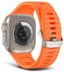 Decoded Dekódolt Ultra Traction szilikon szíj Apple Watchhoz 49 / 45 / 44 / 42 mm Gen 1-9 - SE - Orange