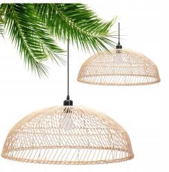 Toolight Függő lámpa Bambusz Fonott 60 cm Boho Természetes Loft (OSW-01046)