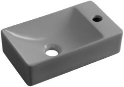 SAPHO SMALL MARGITHA kerámiamosdó, 38x22cm, jobbos, szürke (MGT3822GR) (MGT3822GR)