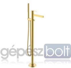 AREZZO design design ELEGANT szabadon álló kádtöltő csaptelep, szálcsiszolt arany (AR-10095BG)