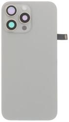  tel-szalk-1929695151152 Apple iPhone 16 Pro Max Szürkésfehér (Natural Titanium) akkufedél hátlap, burkolati elem hátlapi kamerával, mágneses gyűrűvel + fémlemez + vezeték nélküli töltő chip + vaku (te