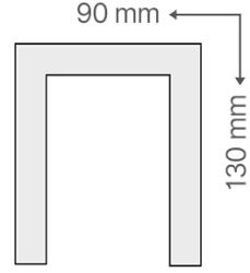 ANRO KCS-113/E Fűtéscső takaró díszléc (KCS-113/E Fűtéscső takaró díszléc EPS)