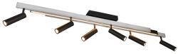 TRIO Zeno csiszolt alumínium-fekete LED mennyezeti lámpa (TRI-648310705) LED 1 izzós IP20 (648310705)
