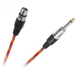  Cablu audio XLR la jack 6.35mm M-T brodat 5m Rosu, KPO2757-5 (KPO2757-5)