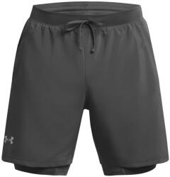Under Armour Férfi sport rövidnadrág Under Armour LAUNCH 7'' 2-IN-1 SHORTS szürke 1382641-025 - XL