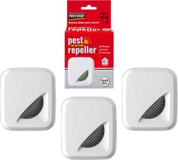 Pest-Stop - Англия КОМПЛЕКТ 3 бр. Ултразвуков електронен апарат "Pest Stop 90" за прогонване на мишки, плъхове, хлебарки и мравки за 3 помещения х 90 кв. м (5014-3-10)
