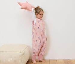 Tchibo Hálózsák nadrágszárakkal, 2, 5 TOG, kb. 110 cm Pasztellrózsaszín színes nyomott mintával