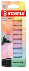 STABILO BOSS MINI Pastel szövegkiemelő készlet 6 db-os (07/6-2-01)