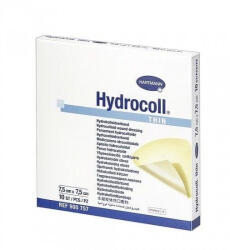 HYDROCOLL thin 7, 5 cm x 7, 5 cm 10/doboz steril hydrocolloid kötszer vékony lappal (hartmann)