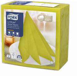 Tork szalvéta Linstyle, premium textilhatású, PISZTÁCIA, 39/1, 50db/csg, 12csg/karton (478876)