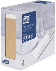 Tork evőeszköztartó Advanced 2r. , 39X23cm, NATÚR+fehér színű szalvéta, 100lap/csg, 5csg/karton (474637)