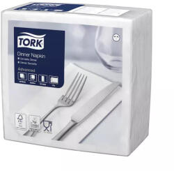Tork szalvéta Dinner Advanced 39X39, FEHÉR, 1/8hajt. , 150 lap/csg, 12csg/karton (477554)
