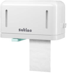 WEPA Satino Mini duo kistekercses toalettpapír tartó ABS műanyag, fehér (331084) - szerek