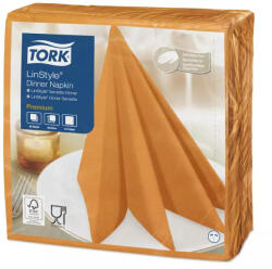 Tork szalvéta "Linstyle" Premium, textilutánzatú, NARANCS 39/1, 50db/csg, 12csg/karton (478851)