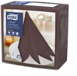 Tork szalvéta Linstyle, premium textilhatású, KAKAÓ, 39/1, 50db/csg, 12csg/karton (478727)