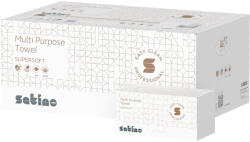 WEPA Satino Wepa Supersoft többcélű V hajtogatott törlőkendő 2 réteg, fehér, 22x21cm, 15x200 lap/karton (275971)