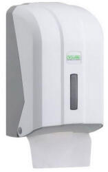 Vialli hajtogatott toalettpapír adagoló fehér műanyag (K6C)