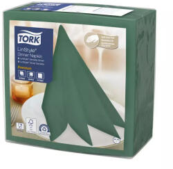 Tork szalvéta Linstyle, premium textilhatású, SÖTÉTZÖLD, 39/1, 50db/csg, 12csg/karton (478847)