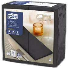 Tork szalvéta Linstyle, premium textilhatású, FEKETE, 39/1, 1/8 HAJTÁS, 50db/csg, 12csg/karton (478151)