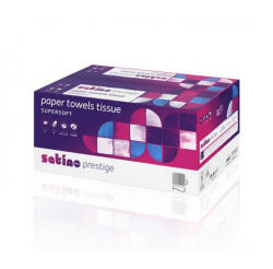 WEPA Satino Wepa Prestige V hajtogatott kéztörlő 2 rétegű, cellulóz 25x23cm, 3000 lap/karton (276640)