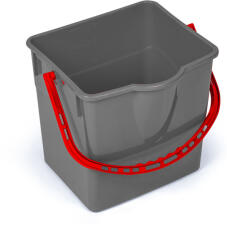 Uctem Plas Tetra Műanyag szürke, piros 25 L-es vödör (SKT797R)
