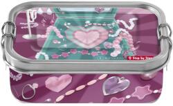 Hama Rozsdamentes acél uzsonnás doboz, Glitter Heart Hazle (213508)