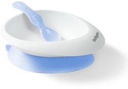  BabyOno tányér - tapadó aljú, kanállal kék 1077/04 (1077/04-69435885)