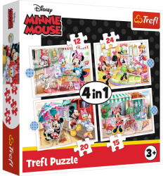 Trefl PUZZLE TREFL 4IN1 MINNIE MOUSE SI PRIETENII EI SuperHeroes ToysZone Puzzle