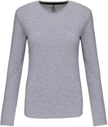 Kariban Női hosszú ujjú kereknyakú póló, Kariban KA383, Oxford Grey-XL (ka383oxg-xl)