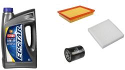 ECSTAR Suzuki Swift III 2005-2010.09 olajcsere szett 1.3-1.5 benzin - levegőszűrő, olajszűrő, pollenszűrő, Suzuki gyári motorolaj ECSTAR 10w30 4L (99000-21E30-047, 13780-62J00, 16510-61A01, 95860-62J00)