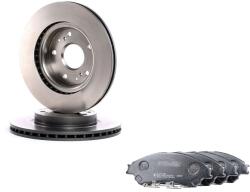 Japanparts Suzuki Vitara és SX4 S-Cross 2015-től első féktárcsa Optimal (Made In Germany) és utángyártott fékbetét szett (55311-61M00, 55810-61M01)